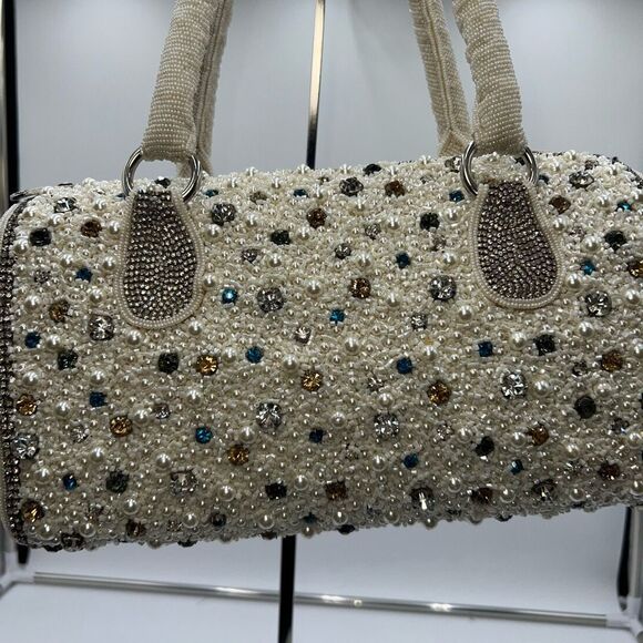 Vintage Addiction From a Distant Time Fully Beaded and Prong Set Rhinestone Bag - Picture 3 of 15